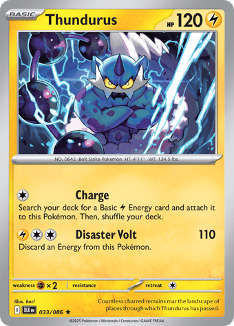 Thundurus Black Bolt Pokemon Card