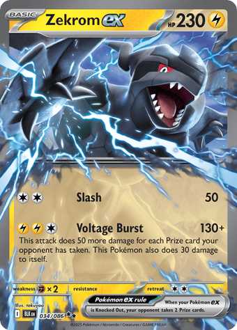 Zekrom EX Black Bolt Pokemon Card