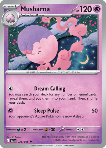 Musharna Black Bolt Pokemon Card