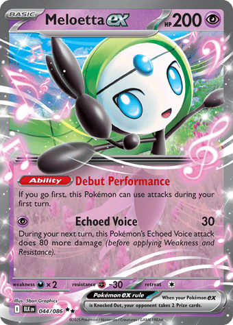 Meloetta EX Black Bolt Pokemon Card
