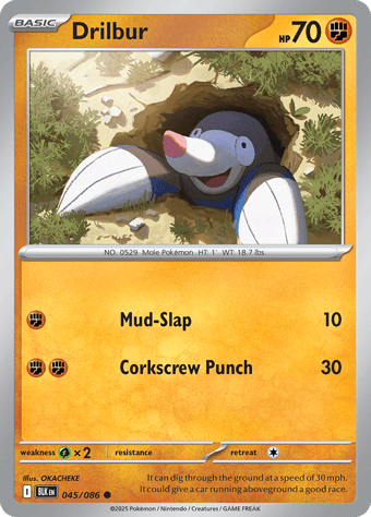 Drilbur Black Bolt Pokemon Card