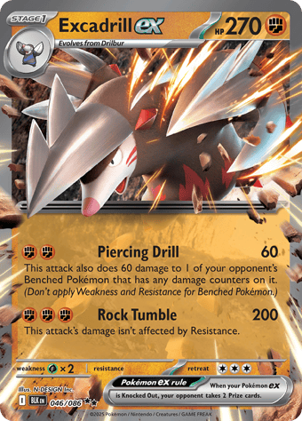 Excadrill EX Black Bolt Pokemon Card