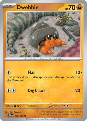Dwebble Black Bolt Pokemon Card