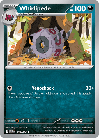 Whirlipede Black Bolt Pokemon Card