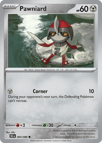 Pawniard Black Bolt Pokemon Card
