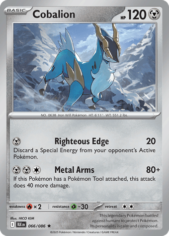 Cobalion Black Bolt Pokemon Card