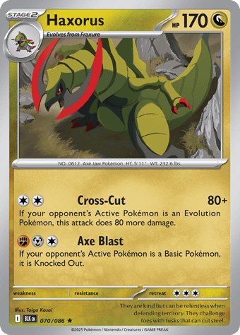 Haxorus Black Bolt Pokemon Card