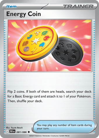 Energy Coin Black Bolt Pokemon Card