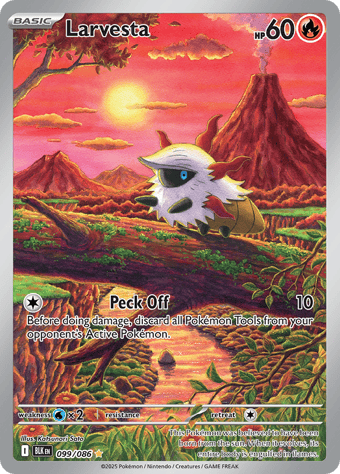 Larvesta Black Bolt Pokemon Card
