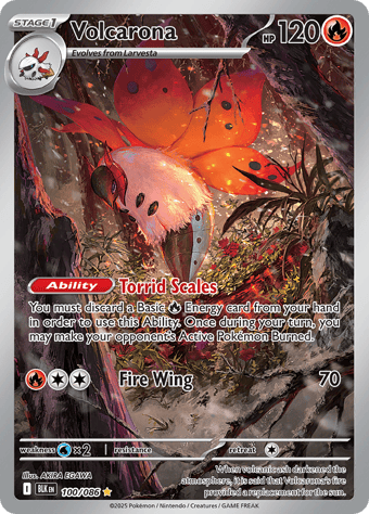 Volcarona Black Bolt Pokemon Card