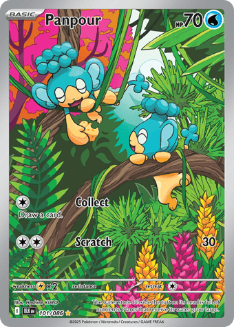 Panpour Black Bolt Pokemon Card