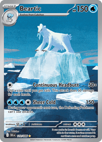Beartic Black Bolt Pokemon Card