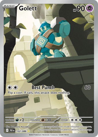 Golett Black Bolt Pokemon Card