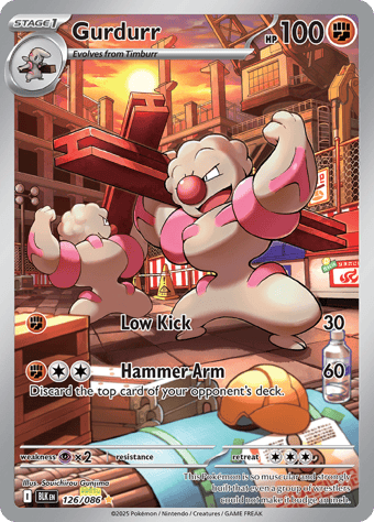 Gurdurr Black Bolt Pokemon Card