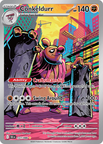 Conkeldurr Black Bolt Pokemon Card
