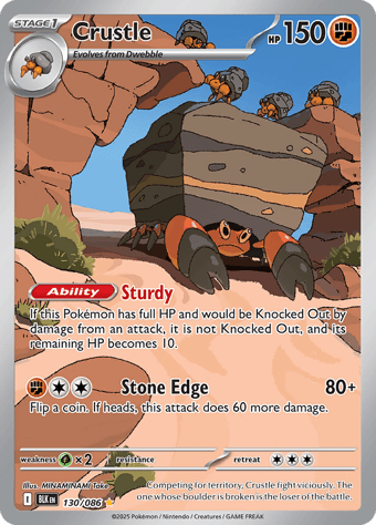 Crustle Black Bolt Pokemon Card