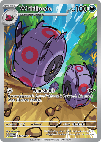 Whirlipede Black Bolt Pokemon Card