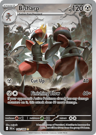 Bisharp Black Bolt Pokemon Card