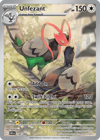 Unfezant Black Bolt Pokemon Card
