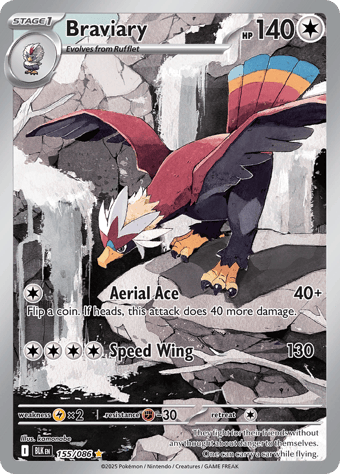Braviary Black Bolt Pokemon Card