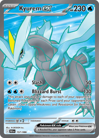 Kyurem EX Black Bolt Pokemon Card