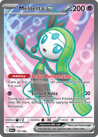 Meloetta EX Black Bolt Pokemon Card
