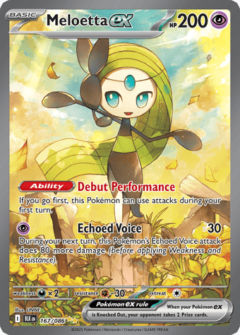 Meloetta EX Black Bolt Pokemon Card