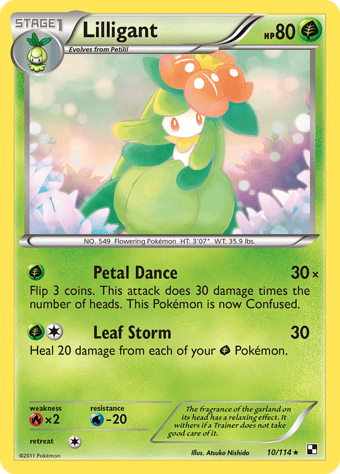 Lilligant Black & White Pokemon Card