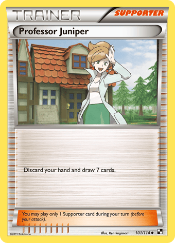 Professor Juniper Black & White Pokemon Card