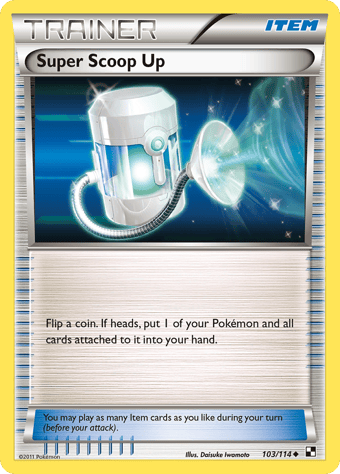 Super Scoop Up Black & White Pokemon Card