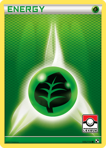 Grass Energy Black & White Pokemon Card