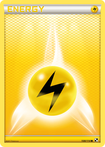 Lightning Energy Black & White Pokemon Card