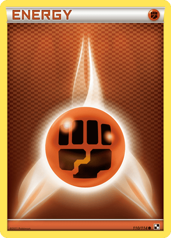 Fighting Energy Black & White Pokemon Card