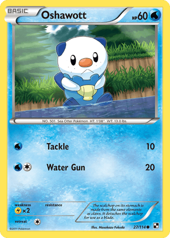 Oshawott Black & White Pokemon Card