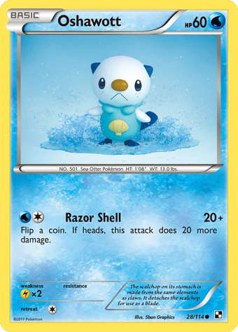 Oshawott Black & White Pokemon Card