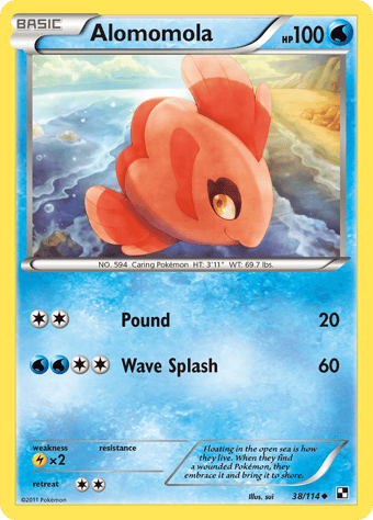 Alomomola Black & White Pokemon Card