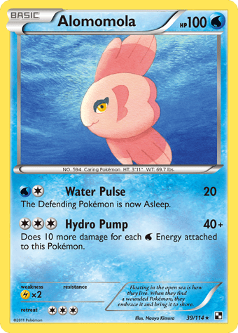 Alomomola Black & White Pokemon Card