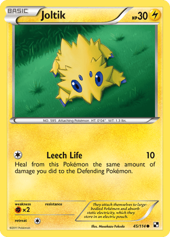 Joltik Black & White Pokemon Card