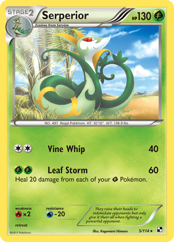 Serperior Black & White Pokemon Card