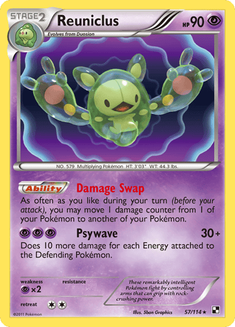 Reuniclus Black & White Pokemon Card