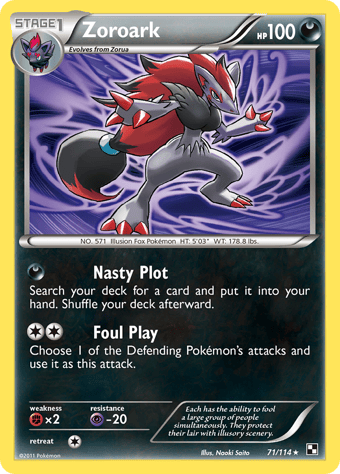 Zoroark Black & White Pokemon Card