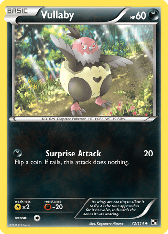 Vullaby Black & White Pokemon Card