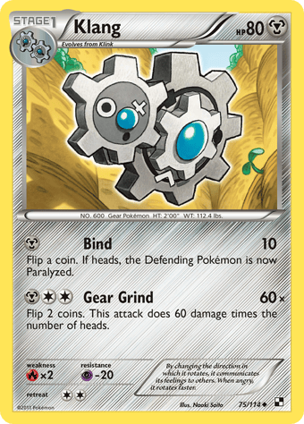 Klang Black & White Pokemon Card