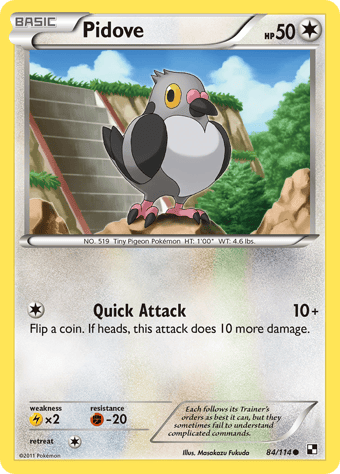 Pidove Black & White Pokemon Card