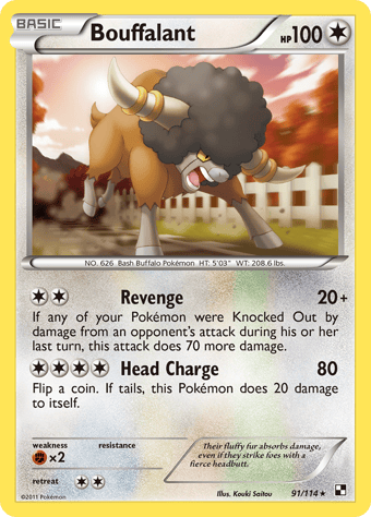 Bouffalant Black & White Pokemon Card