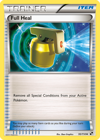 Full Heal Black & White Pokemon Card