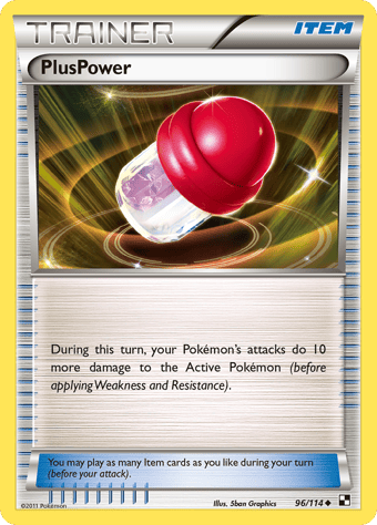 PlusPower Black & White Pokemon Card
