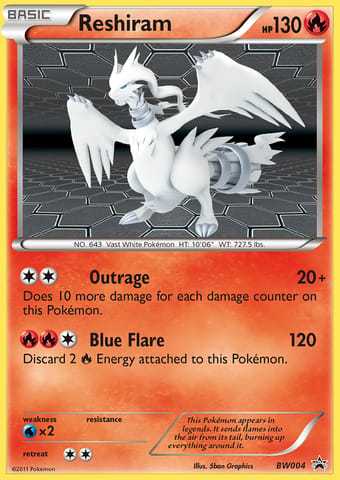 Reshiram BW Black Star Promos Pokemon Card