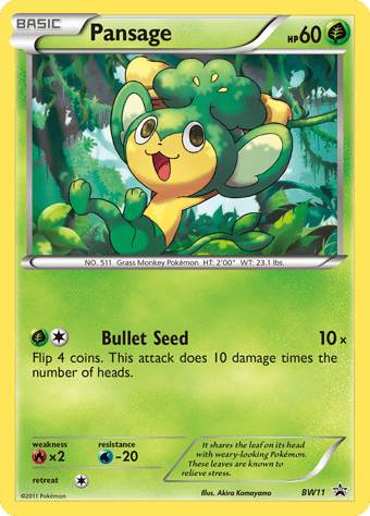 Pansage BW Black Star Promos Pokemon Card