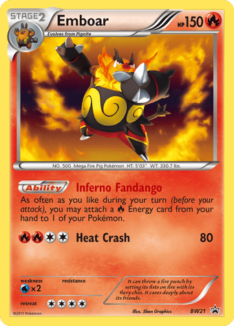 Emboar BW Black Star Promos Pokemon Card